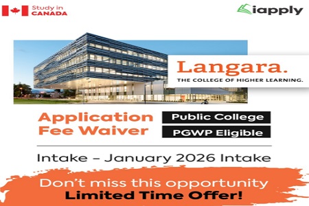 Study in Canada - Langara College Application Fee Waiver - January 2026! 